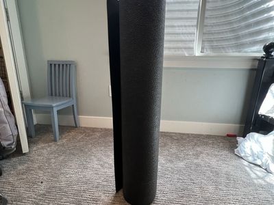 Black Rubber Rolled Fitness Mat For Gym Equipment Or Workout