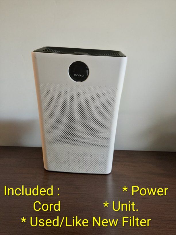 Mooka MOO-AP01 Air Purifier - Compact Design, Includes Power Cord & Used/Like New Filter