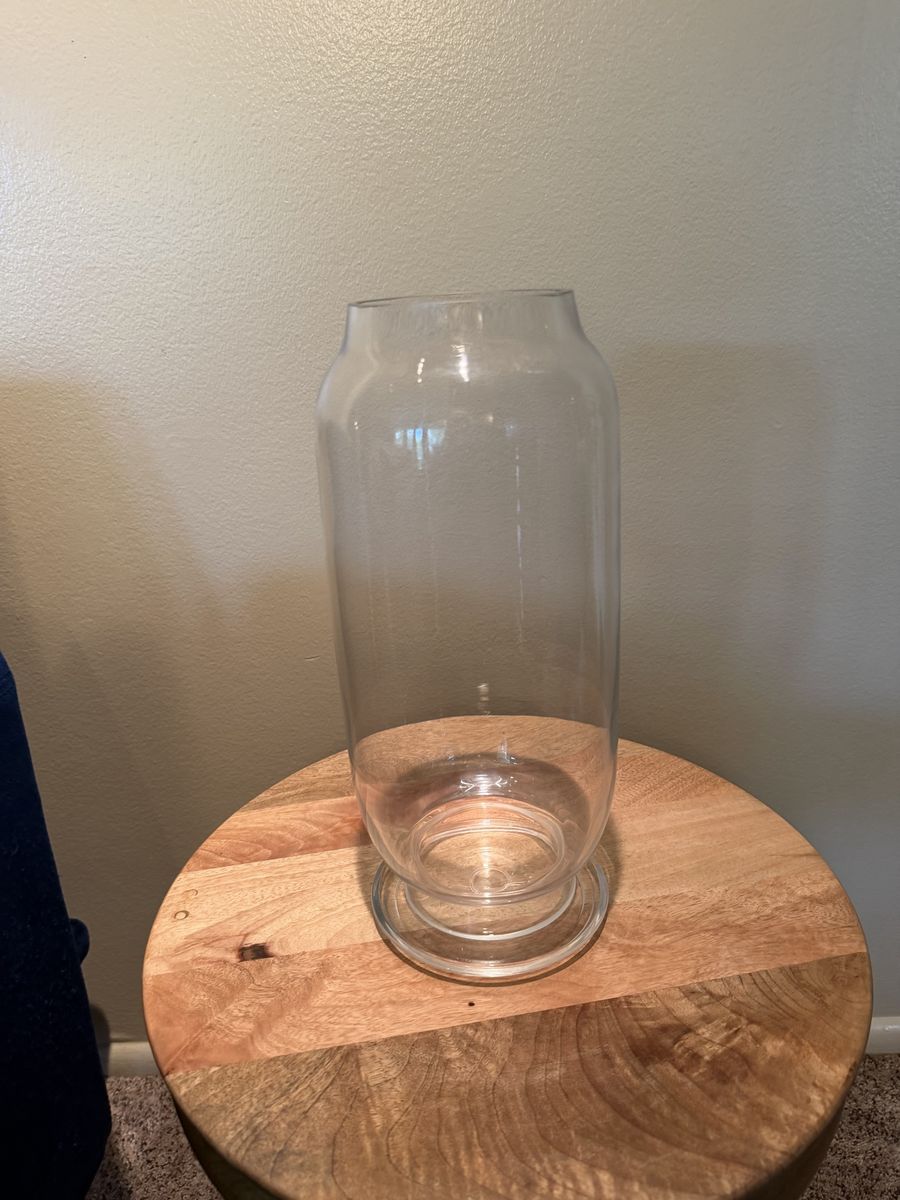 Clear Glass Hurricane Decorative Centerpiece Cylinder Shape Home Decor