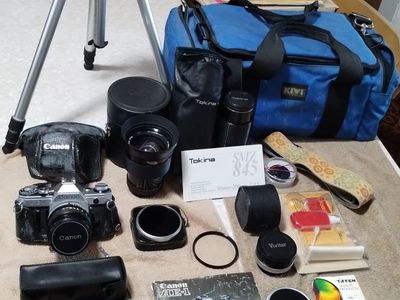 Vintage Canon AE-1 camera kit
