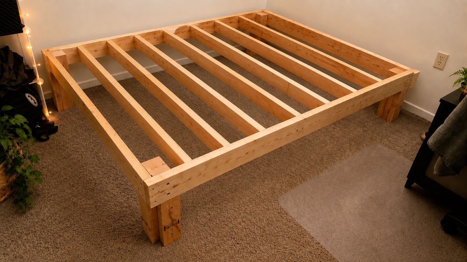 Silent & Sturdy bed frame. Custom made