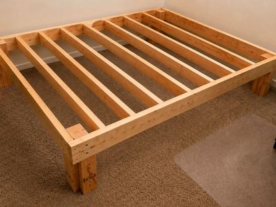 Silent & Sturdy bed frame. Custom made