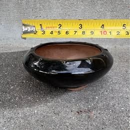 Small Black Ceramic Succulent Planter