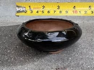 Small Black Ceramic Succulent Planter