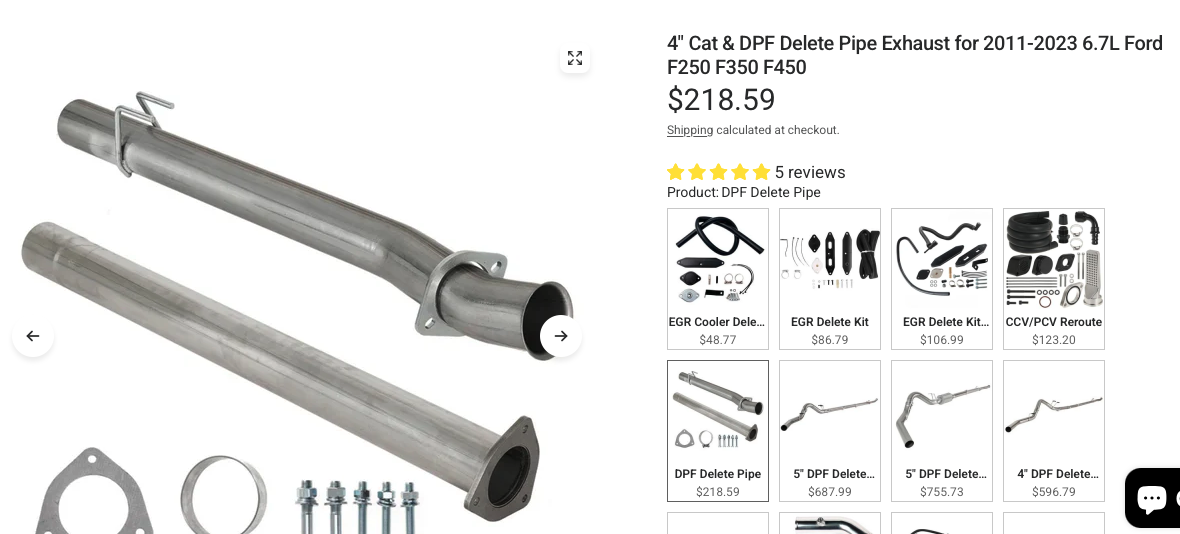 2011-23 Ford Powerstroke Delete Exhaust Pipe