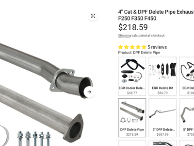 2011-23 Ford Powerstroke Delete Exhaust Pipe