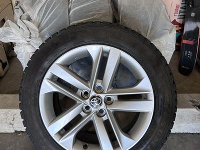 Set of 4 Toyota Factory Alloy 16 in. Wheels with Sumitomo Winter Tires