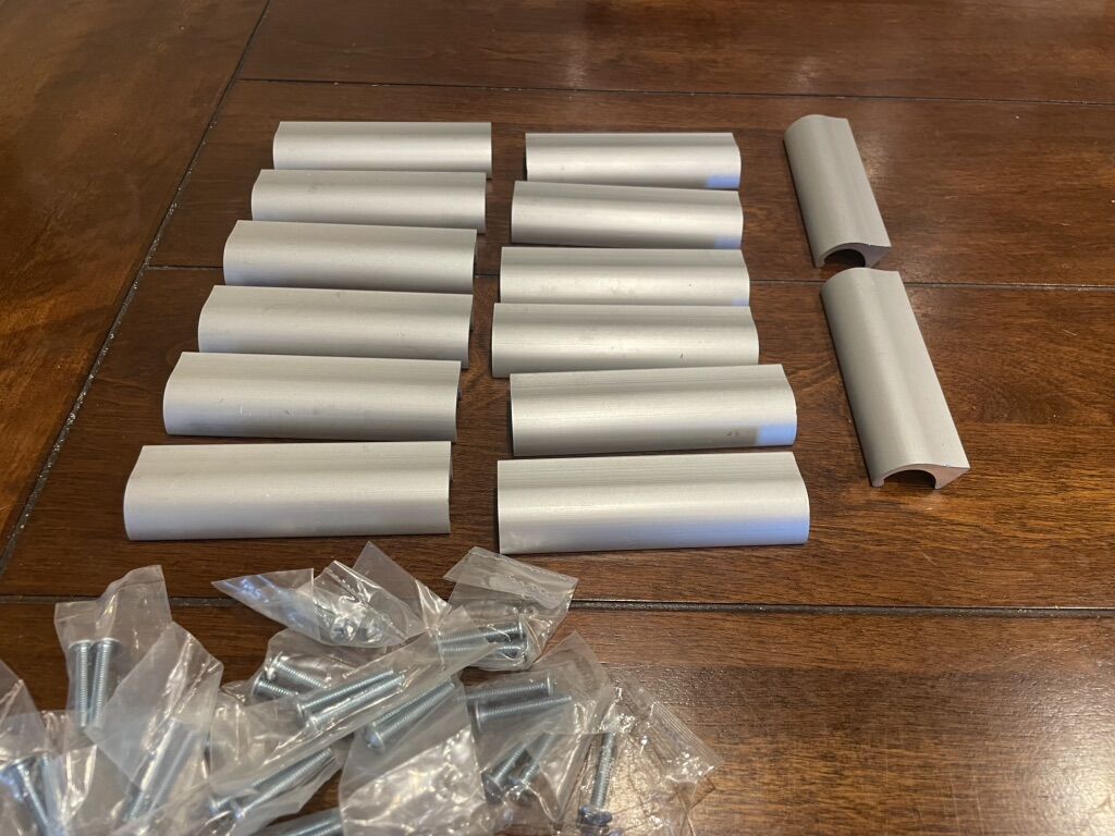 14 New Brushed Silver Finger Pull Drawer Pulls