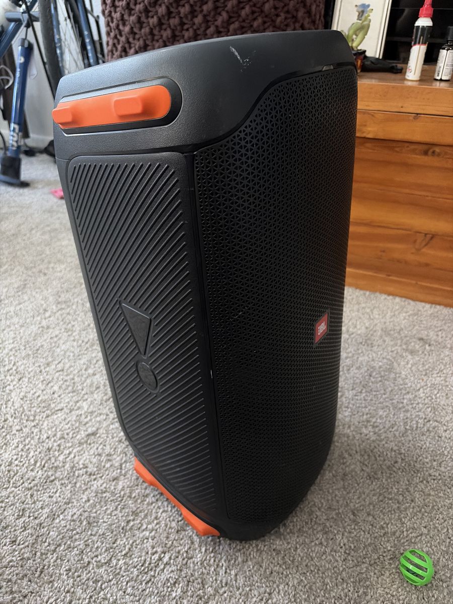 JBL PartyBox On-The-Go Portable Bluetooth Speaker - Black with Orange Accents