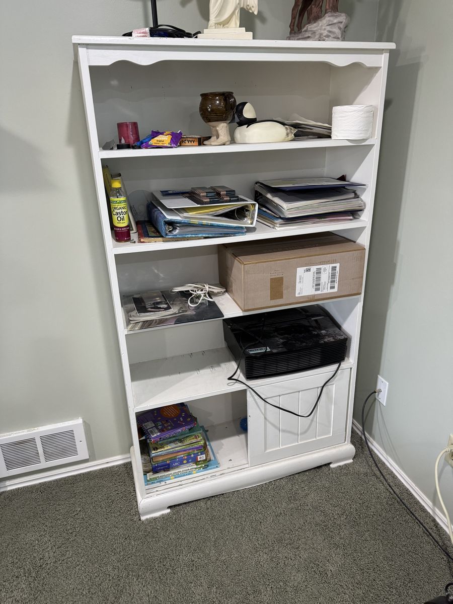 Solid Wood 5 Shelf Bookcase