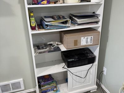 Solid Wood 5 Shelf Bookcase