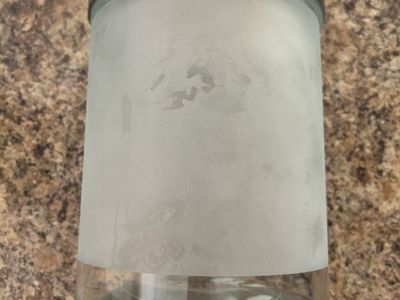 Glass Jar Frosted White with Metal Lid - Versatile Storage Container