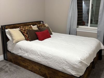 Queen Bed Frame With Storage & Mattress