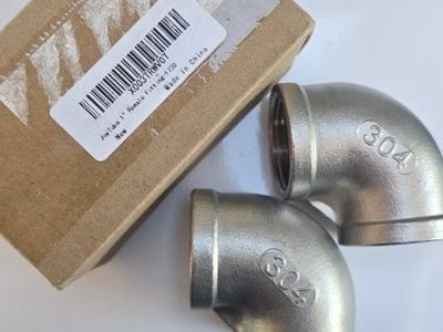1" Female 90 Degree NPT Threaded 304 Stainless Steel Pipe Fittings