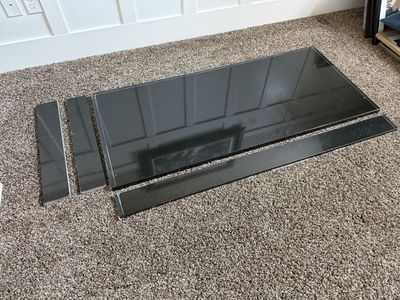 Black Granite Countertop with Matching Backsplash and Sidesplash Pieces