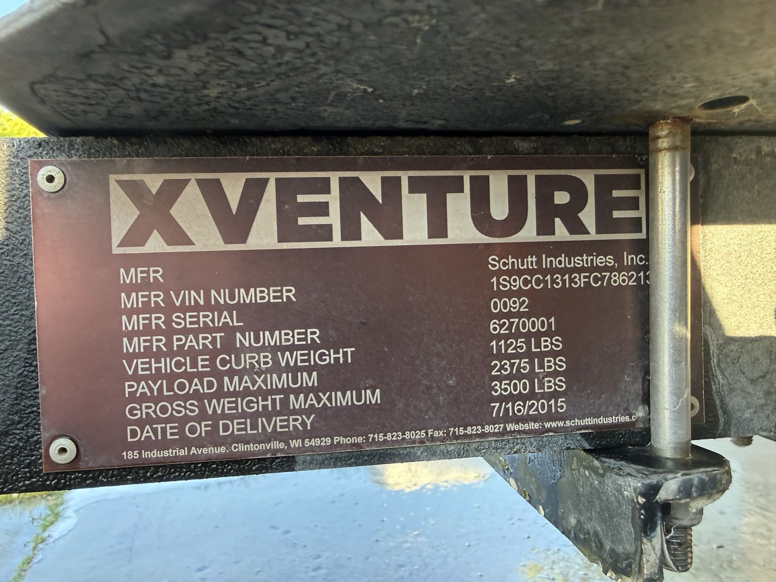 2015 Schutt XVENTURE Overland Trailer