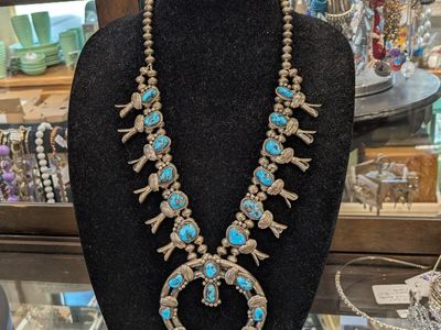 XXXL 1970's Sterling Navajo Squash Blossom