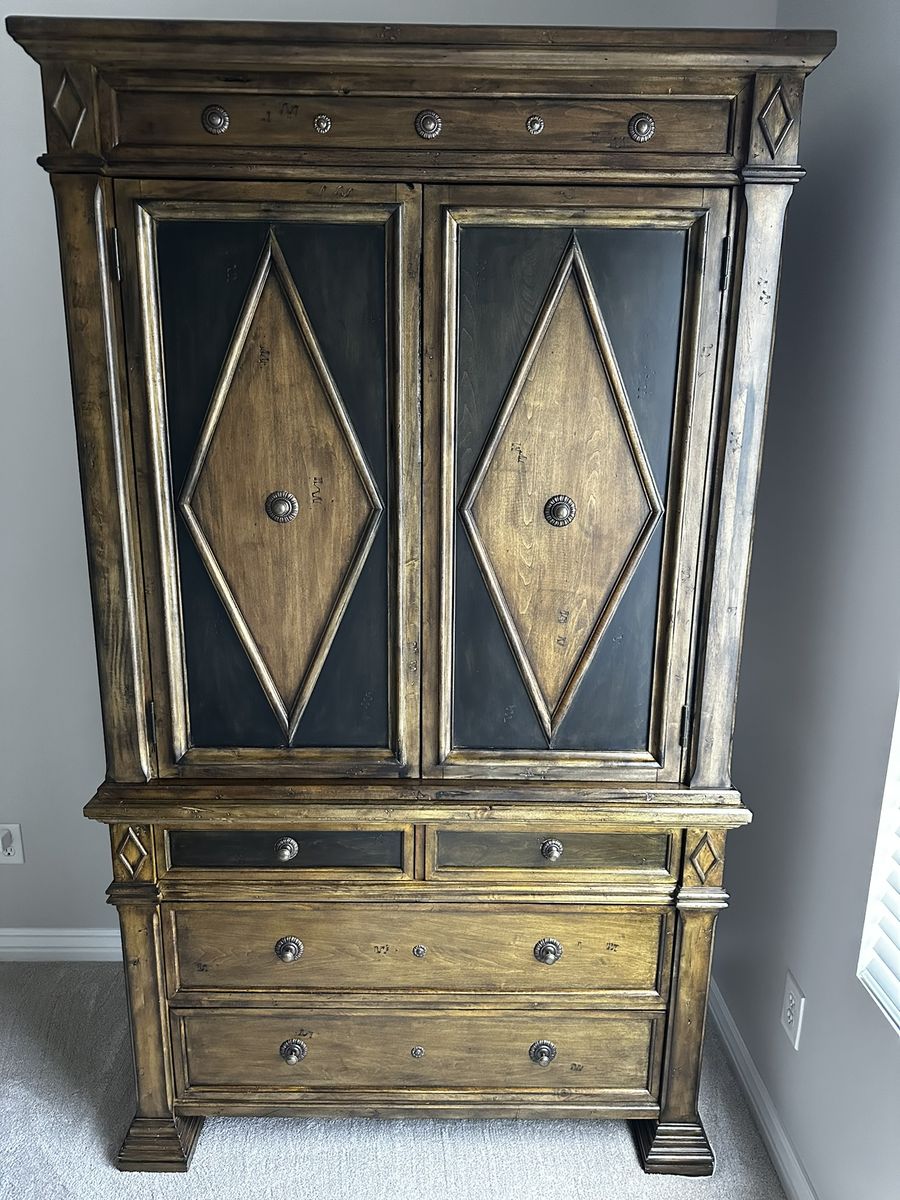Solid Wood Armoire / Entertainment Cabinet