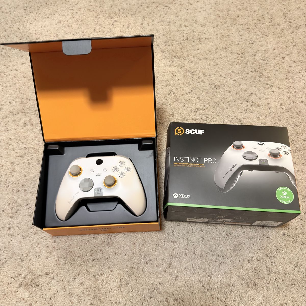 SCUF Instinct Pro Performance Controller for Xbox - White/Gray with Paddles & Grip