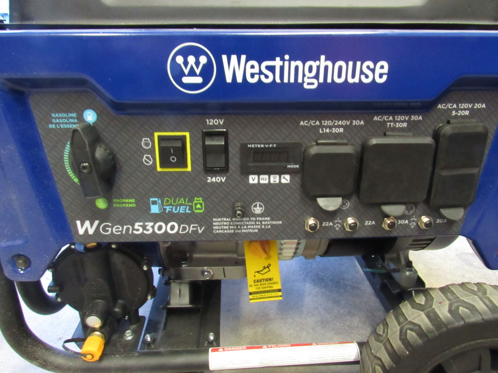 Westinghouse 6500/5300 Dual Fuel Generator