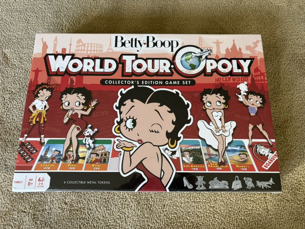 NEW Betty Boop World Tour-opoly Game