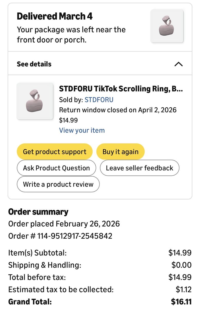TikTok Scrolling Ring
