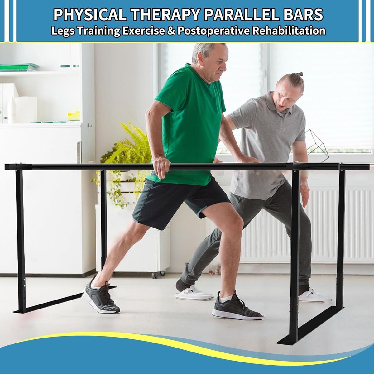 Physical therapy parallel bars, Walking assist, rehab, & walking balance issues, Adjustable (8FT)
