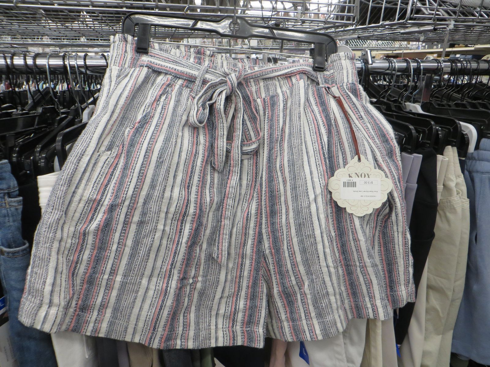 Knox Rose Women's Linen Striped Shorts #88837