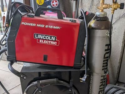 Lincoln Electric Power Mig 215 MPi Welder with Cart - Practically Brand New