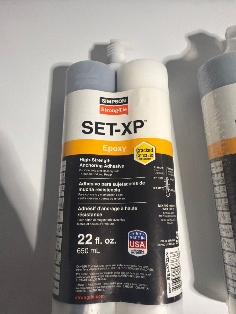 3x Simpson Strong-Tie SET-XP Epoxy