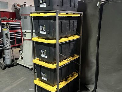 Steel storage bin rack