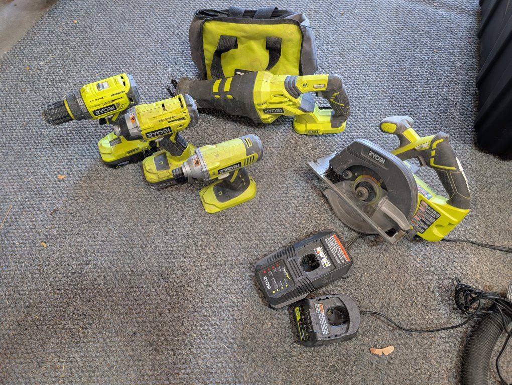 Ryobi Tool Kit with 2 batteries
