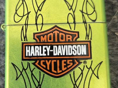 Lime Green Harley Davidson Lighter