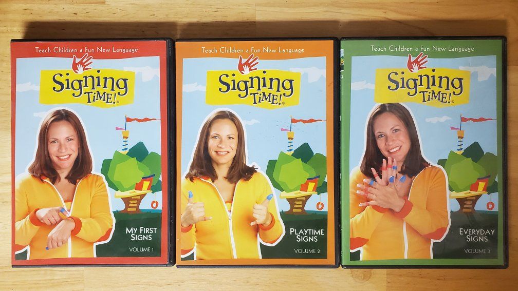Signing Time! Volumes 1-3 DVD Set - My First Signs, Playtime Signs, Everyday Signs - Teach ASL to Kids