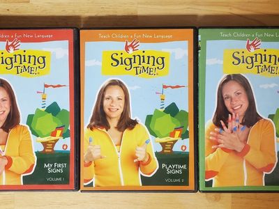 Signing Time! Volumes 1-3 DVD Set - My First Signs, Playtime Signs, Everyday Signs - Teach ASL to Kids