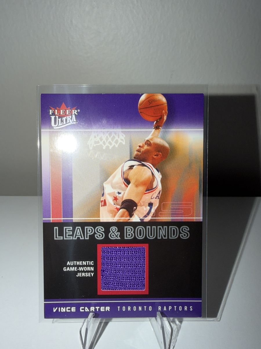 Fleer Ultra Vince Carter Leaps & Bounds Game-Worn Jersey Trading Card Toronto Raptors NBA