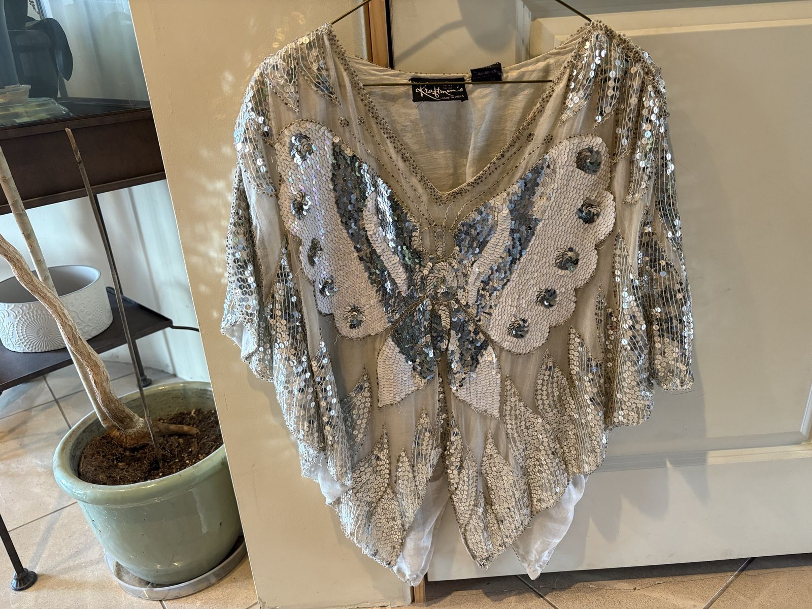 Vintage Kraftmen’s Silk Sequins Butterfly Shirt