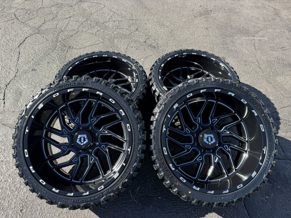 New 33x12.50r24 TIS TT1 MT 544BM -51 8x6.5 Ram GMC