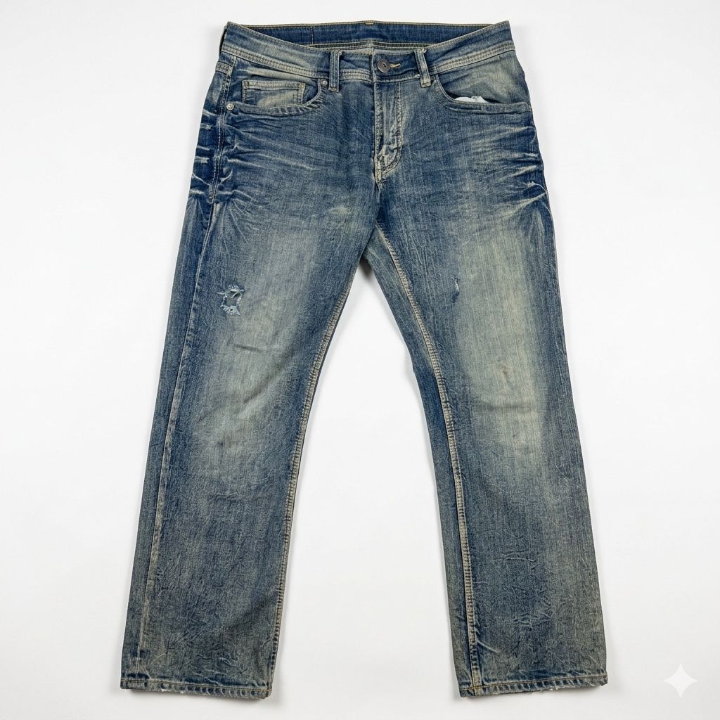 Men's Distressed Axe&Crown Jeans Slim Boot W32 L30