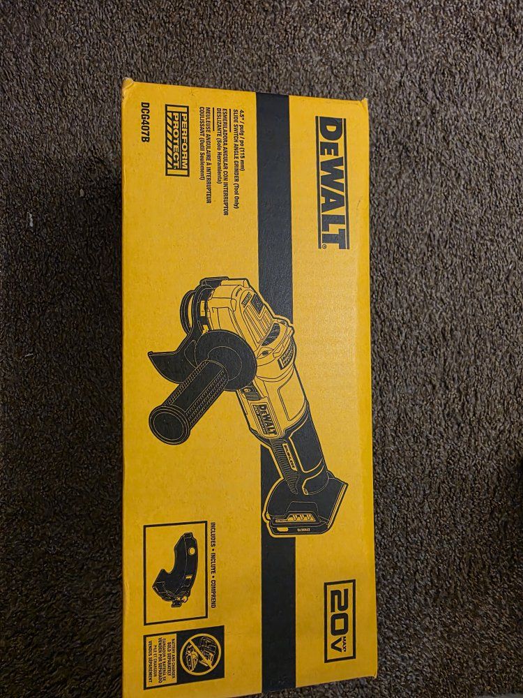New DeWalt 20V MAX 4-1/2 in. Angle Grinder with Slide Switch