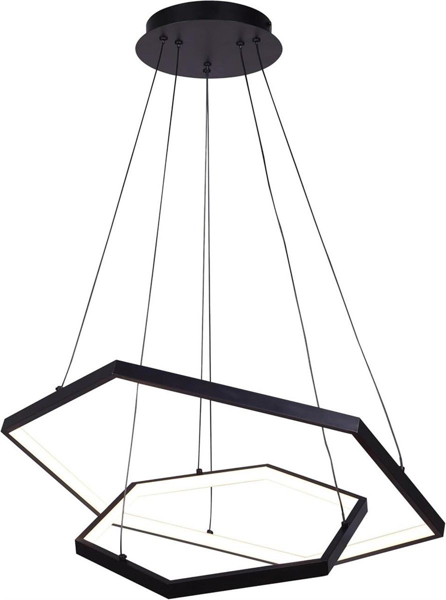 Canarm Capri LED Chandelier, LCH192A24BK, Matte Black, 23.5" Wide, Dimmable, 1000 Lumens