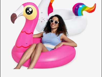 2 Flamingo pool floats