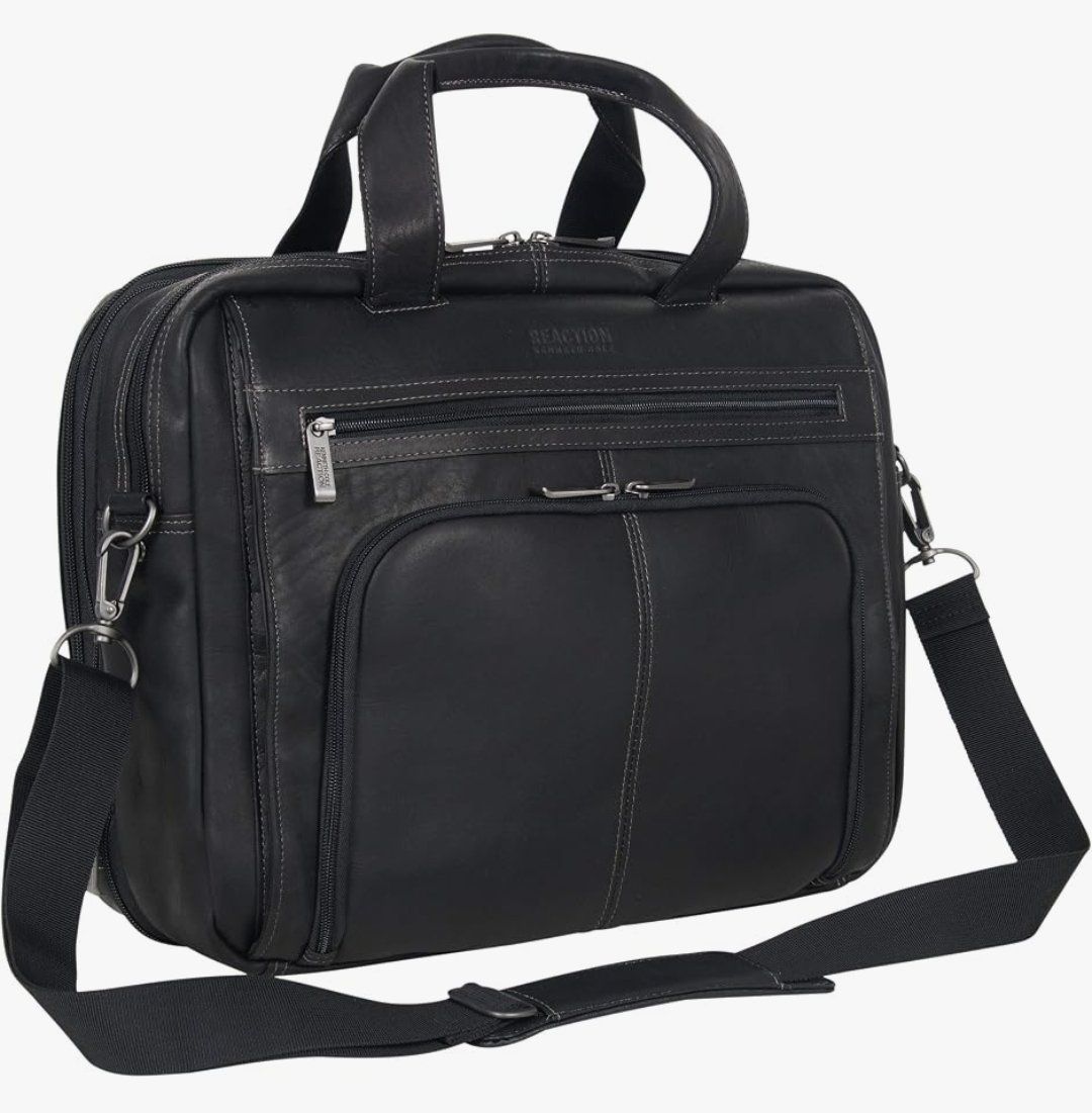 Kenneth Cole REACTION 'Out of the Bag' Manhattan Colombian Leather 15.6" Laptop Briefcase Travel