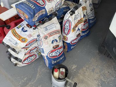 Kingsford Charcoal 20lb Bags Lot of 11 with Chimney Starter and Lighter Fluid