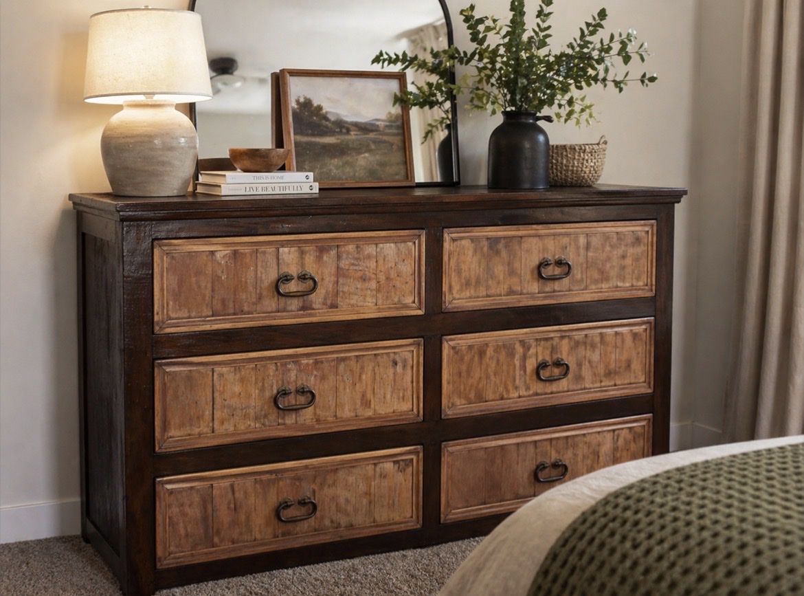 Refinished Solid Wood Rustic Dresser
