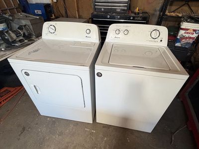 Amana White Top Load Washer & Electric Dryer Set - Used