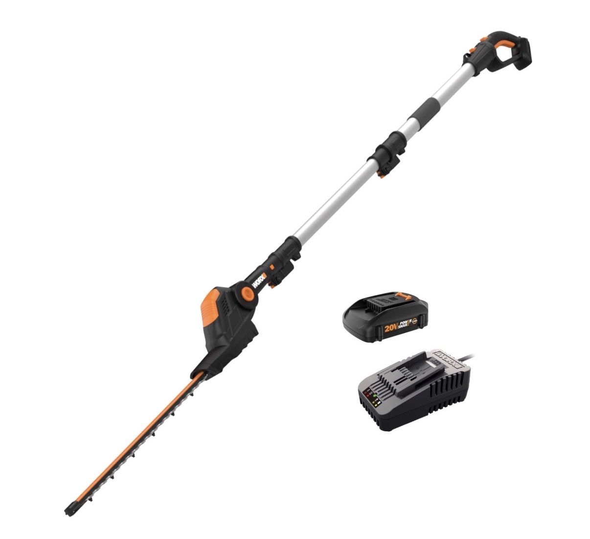 NEW! WORX WG252 20V 2-in-1 Attachment Capable Hedge Trimmer