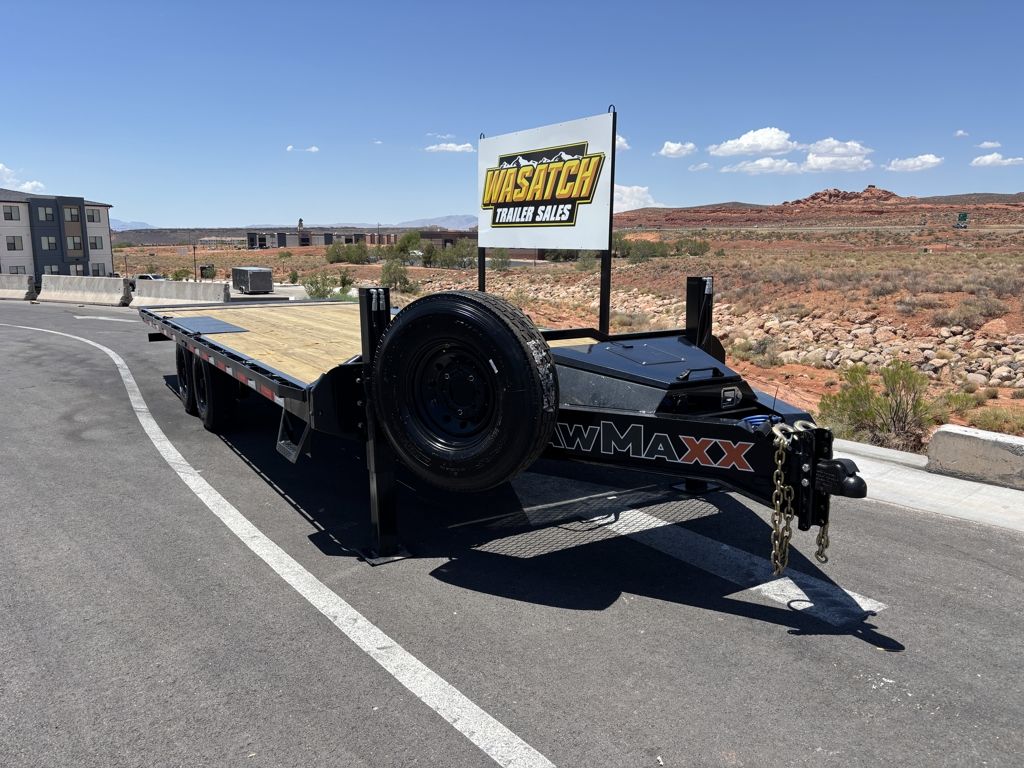 2027 RawMaxx Jet Black 8.5 X 24 Flatbed Deck Over Tilt Trailer