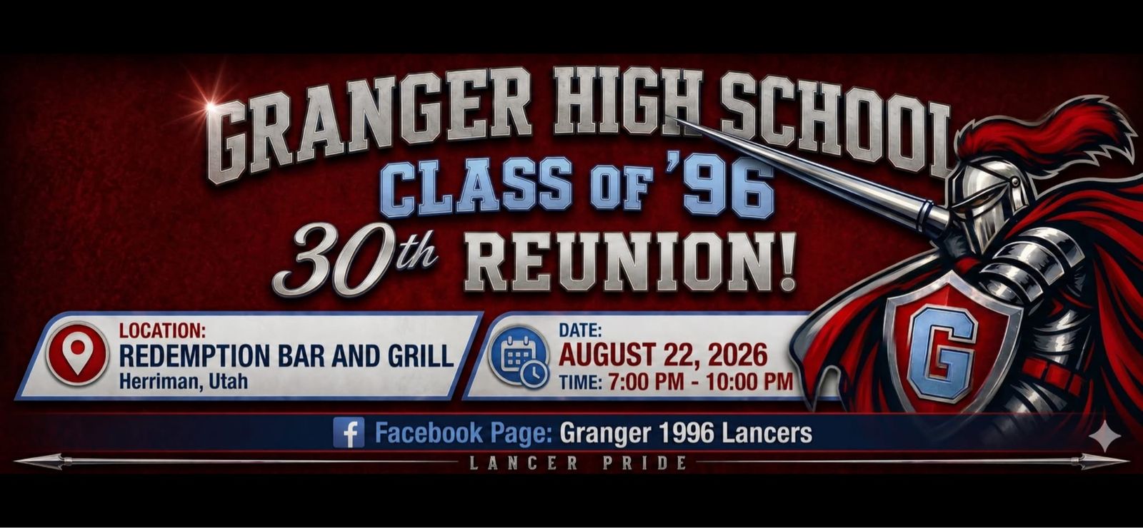 Granger Class of ‘96 30th Reunion!!