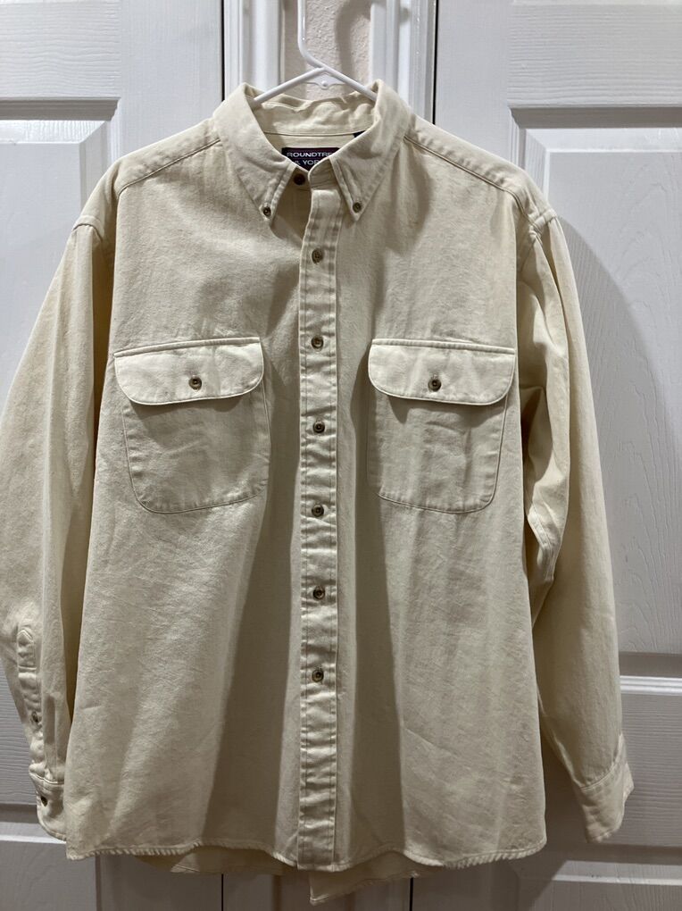 Cream Colored Roundtree & York Button Up Shirt
